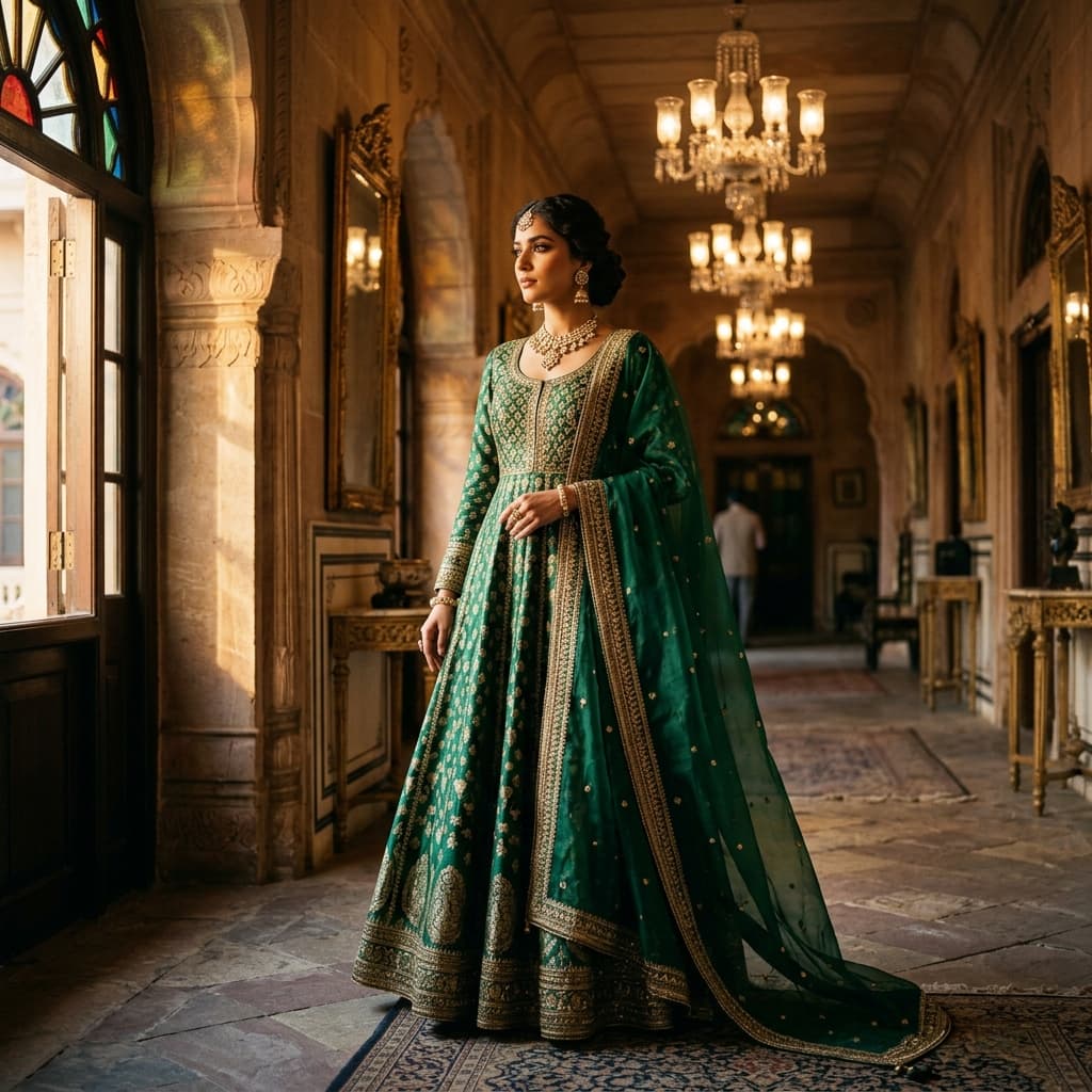 Emerald Royal Anarkali Set