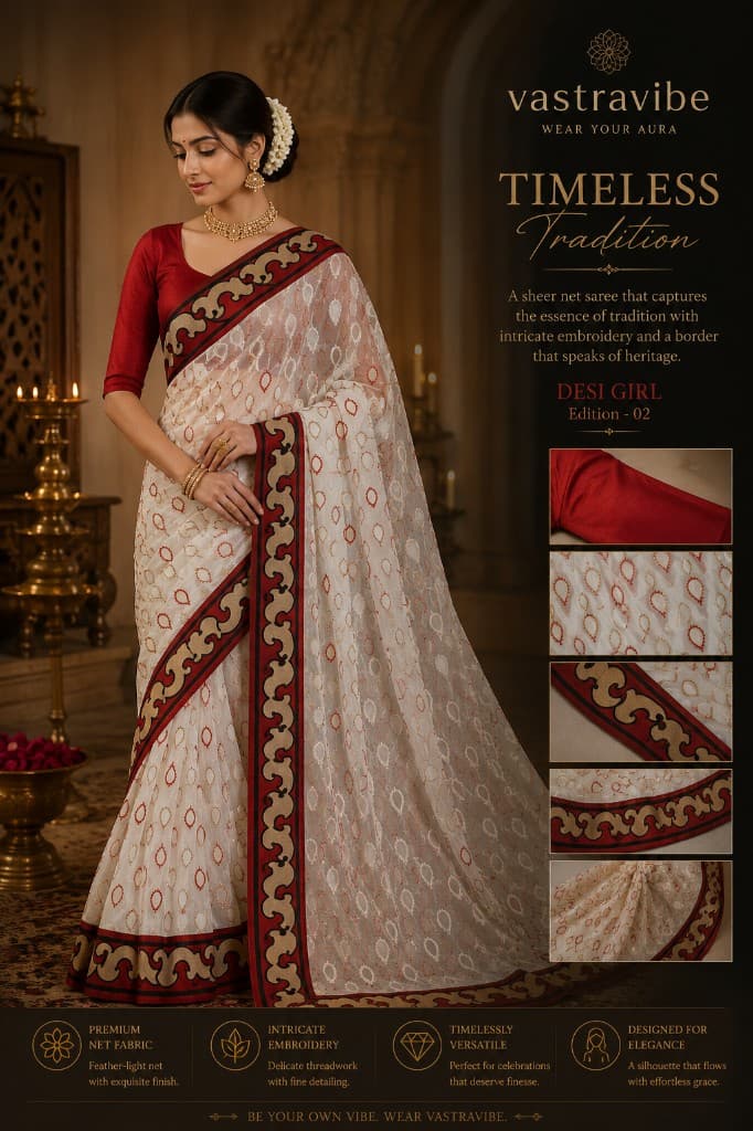 Timeless Net Saree